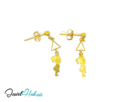 14K Solid Gold “Balloon Daydream” Earring – Whimsical Charm in Lightweight Gold