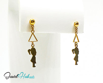 14K Solid Gold “Balloon Daydream” Earring – Whimsical Charm in Lightweight Gold