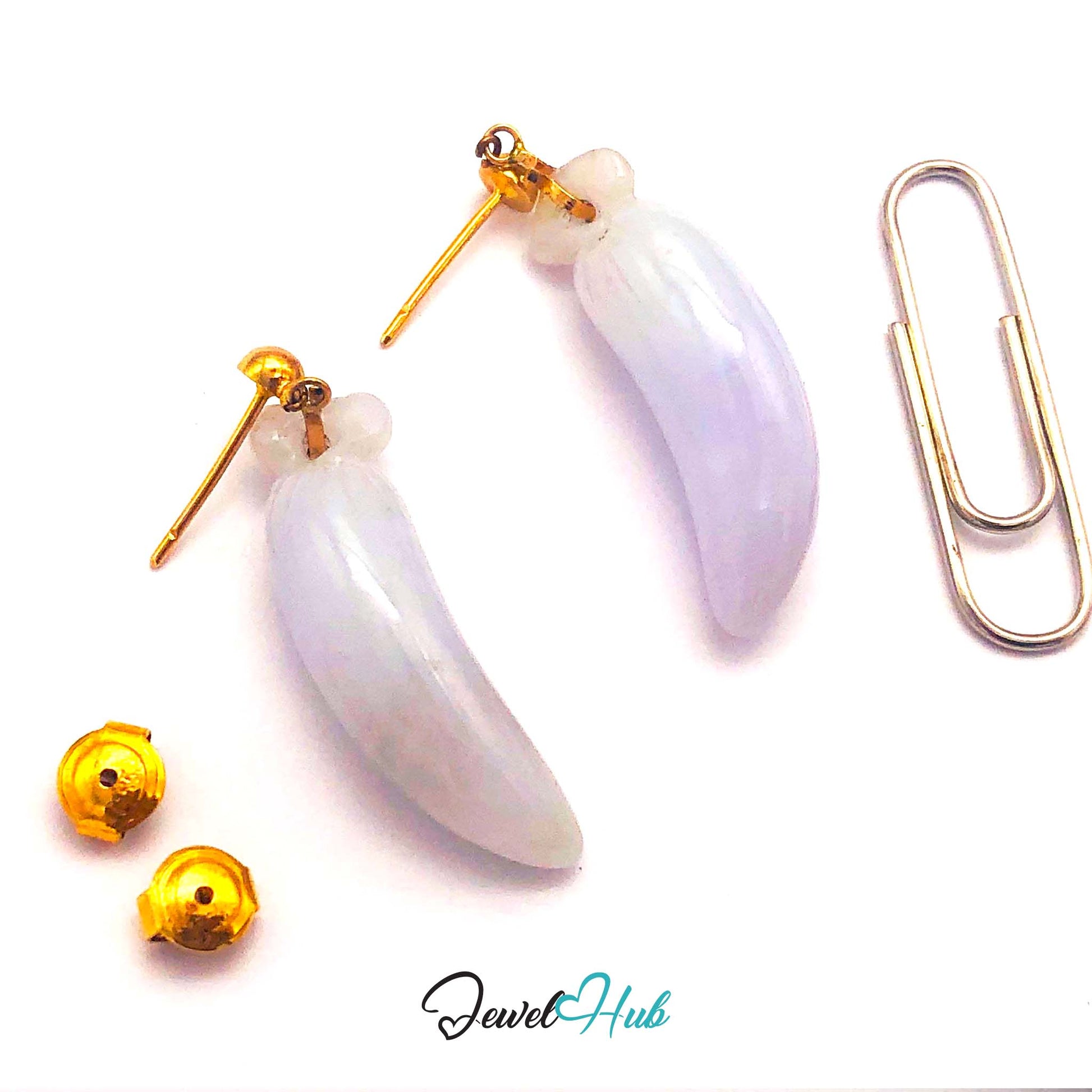 White semi-translucent jade with the faintest cool lavender cast through the body - JewelHub