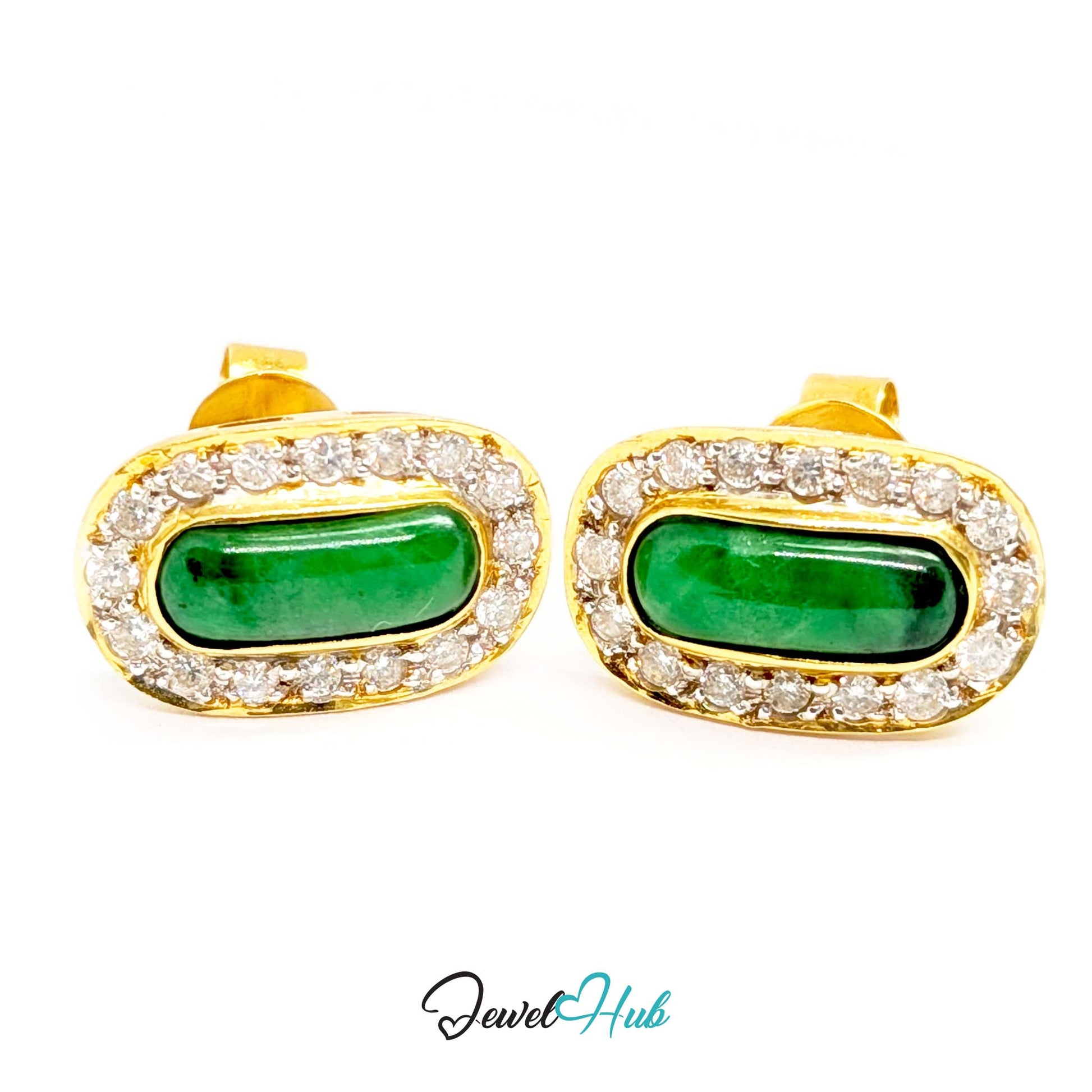 Paler natural zone running along one side of the jade cabochon - JewelHub