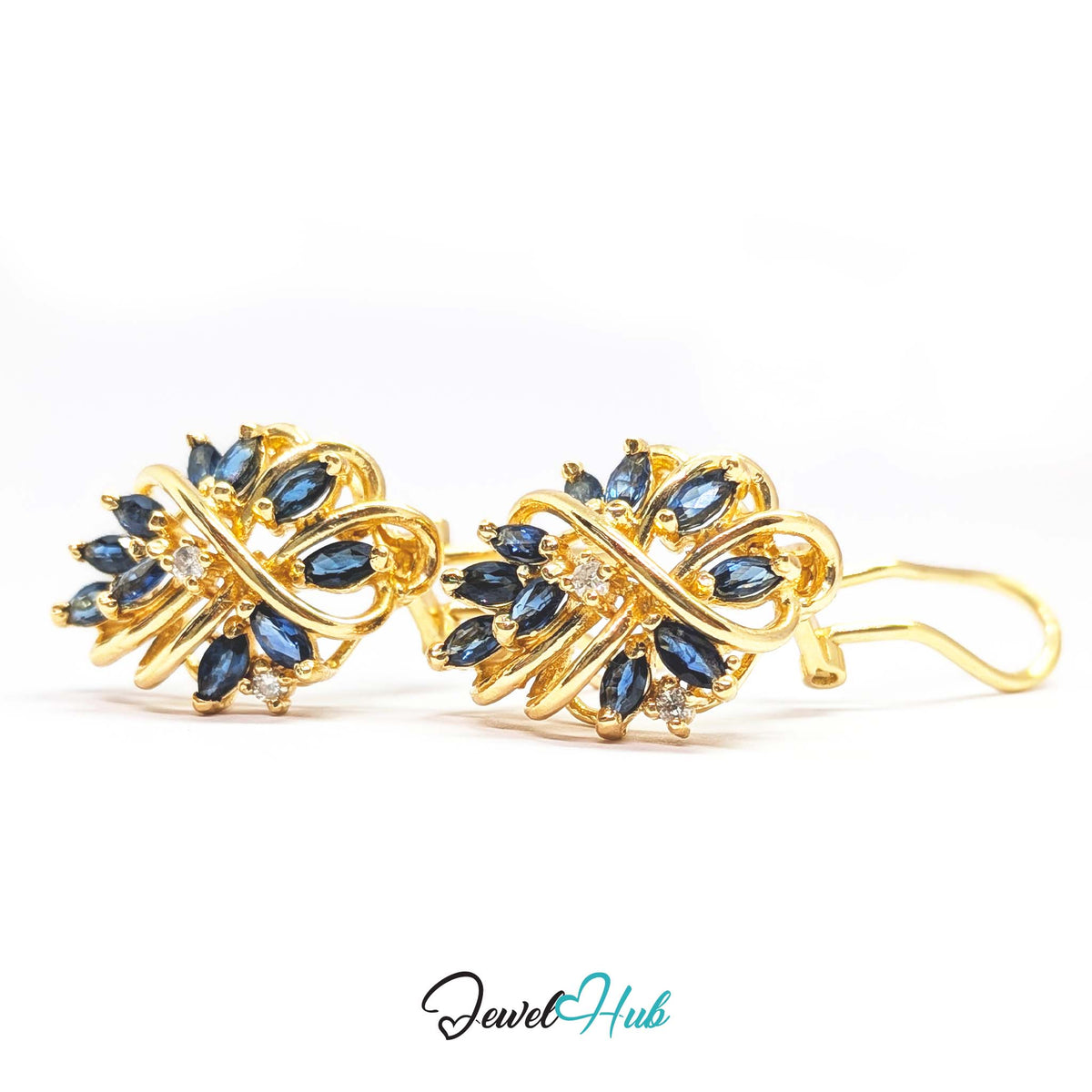 Slight variation from stone to stone, as cut natural sapphire always shows - JewelHub