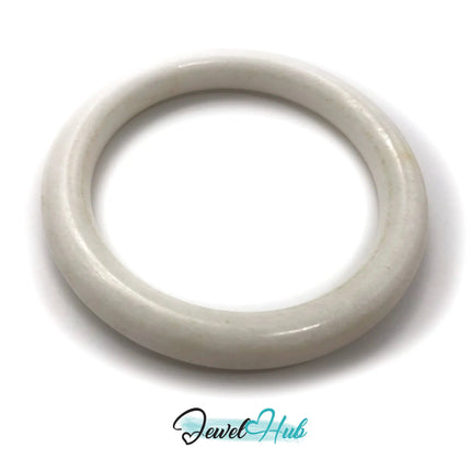 Natural White Nephrite Grade A Jade Bracelet Bangle (#FJJDB012) JH