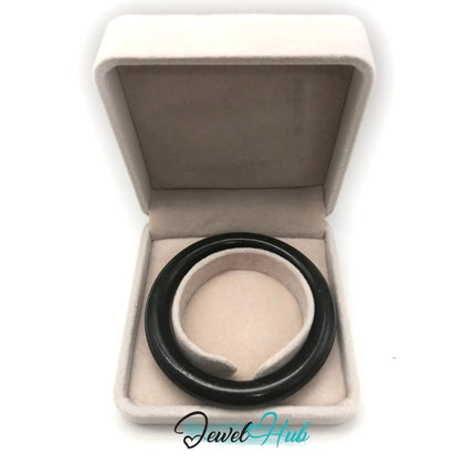 Vintage Black Jade Jadeite Bangle Bracelet JH