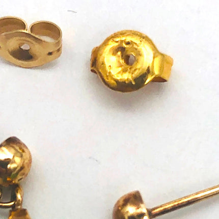 14k (585) Solid Gold Mounted Lucky & Wishful Jade long drop earrings JH