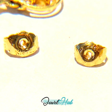 18k (750) Solid Yellow Gold mounted mixed diamond and jade drop earrings JH