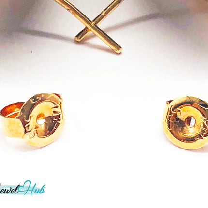 14k Solid Gold Oval Onyx Stud Earrings – Distinctive Craftsmanship JH