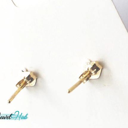 14K Solid Gold Blush Pearl Stud Earrings – 9mm Premium Freshwater Pearls JH