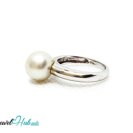18K White Gold South Sea Pearl Ring – Hallmarked (750) | UK I½ US 4.5 | Legacy in a Luster JH