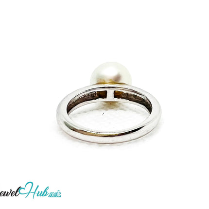18K White Gold South Sea Pearl Ring – Hallmarked (750) | UK I½ US 4.5 | Legacy in a Luster JH