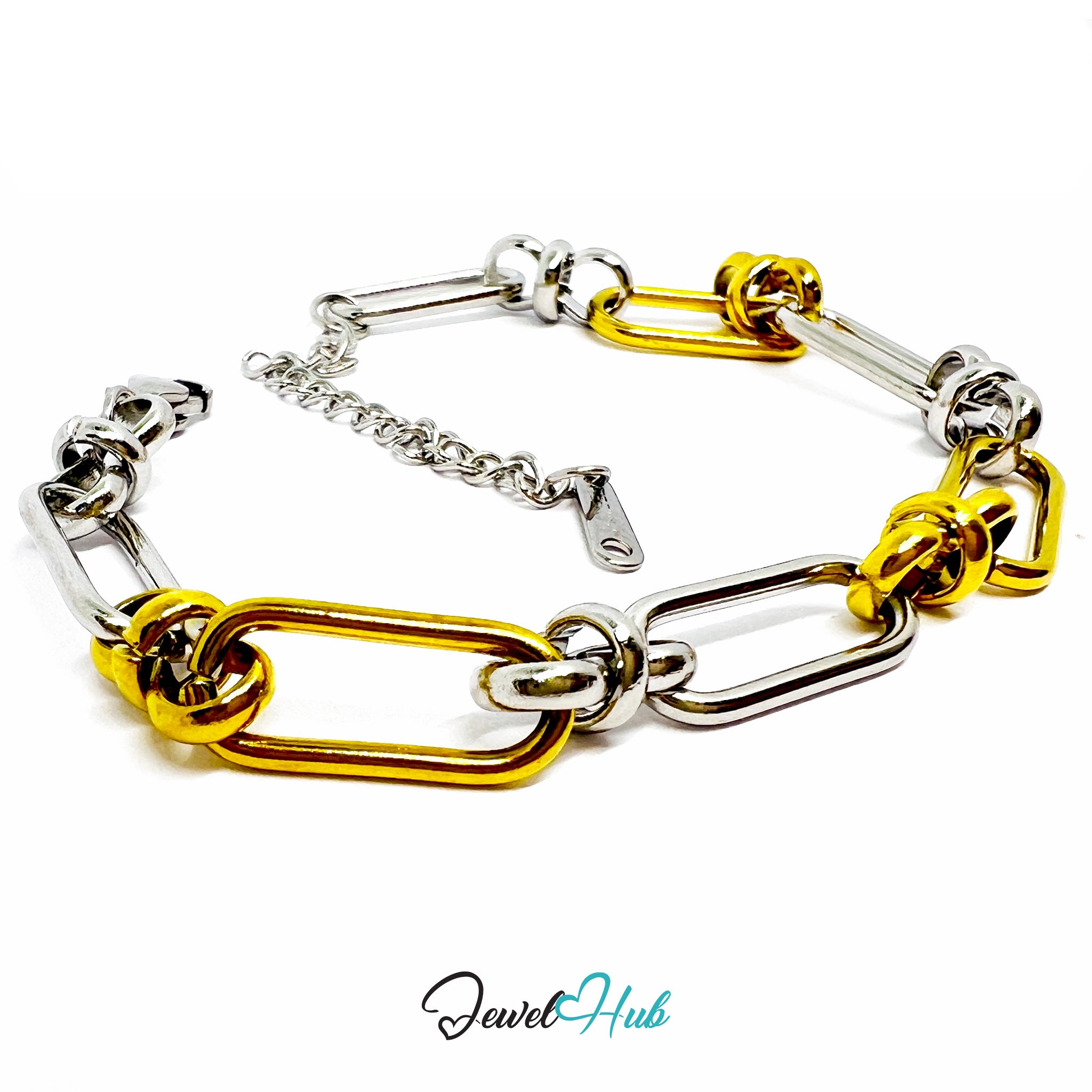 DuoTone 316L Stainless Steel Bracelet – Knot Link Fusion Edition