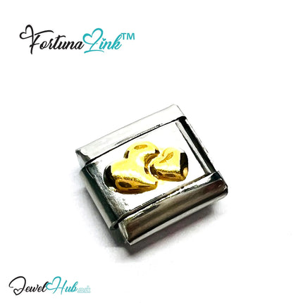 FortunaLink™ Gold-Tone Silver Charms for Italian Bracelet – Modular Stainless Steel Links