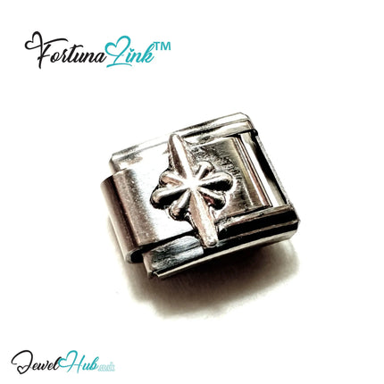 FortunaLink™ Italian Bracelet Charms – Modular Stainless Steel Icons (Cross, Stars, Shells, Fork & Spoon)