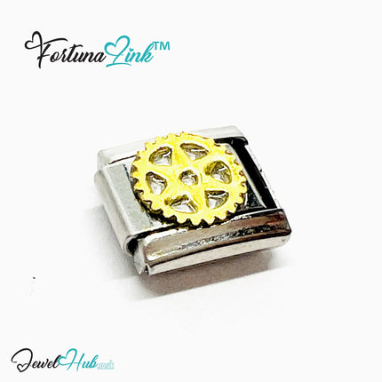 Italian Charm Bracelet (Gold) FortunaLink™ Stainless Steel Designs for Daily Meaning & Modular Style