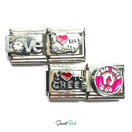 FortunaLink™ Identity Charm – Love & Cheers Edition (9mm Italian Bracelets)