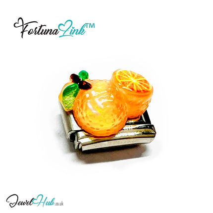 Fruit Resin Italian Bracelet Charms | FortunaLink™ Stainless Steel 10mm Tiles CA