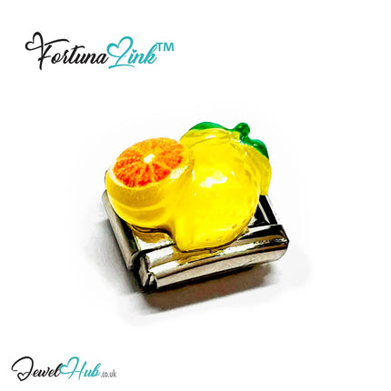 Fruit Resin Italian Bracelet Charms | FortunaLink™ Stainless Steel 10mm Tiles CA