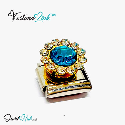 FortunaLink™ Gemstone Italian Charm – Colour Crystal Designs for Daily Luck & Modular Radiance