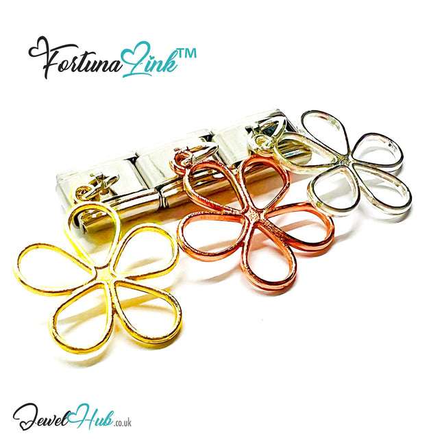 FortunaLink™ Wire-Petal Bloom Series – Modular Flower Charms in Gold, Rose Gold & Silver CA