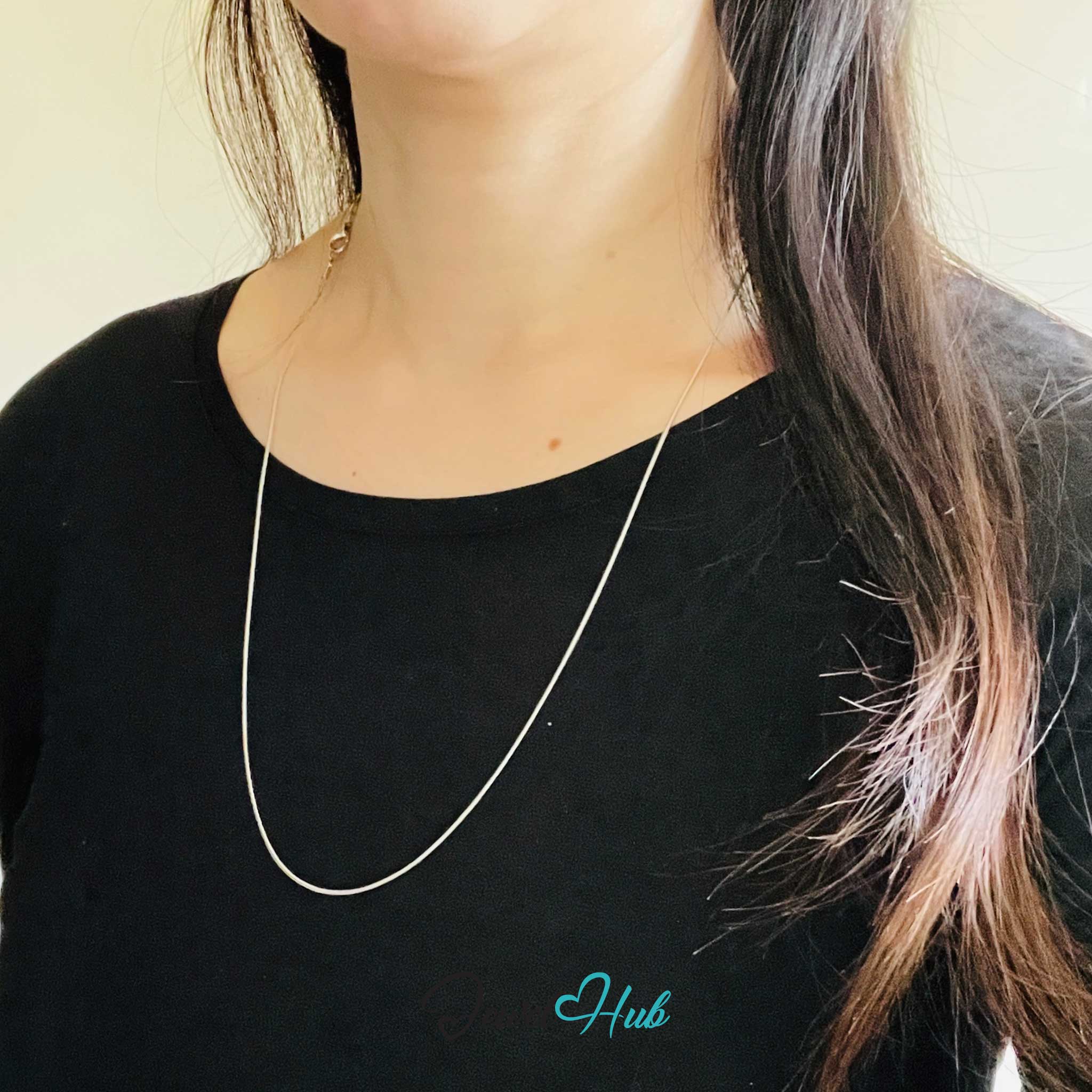 Silver Stainless Steel Snake Chain Necklace 1.2mm | 40–60cm