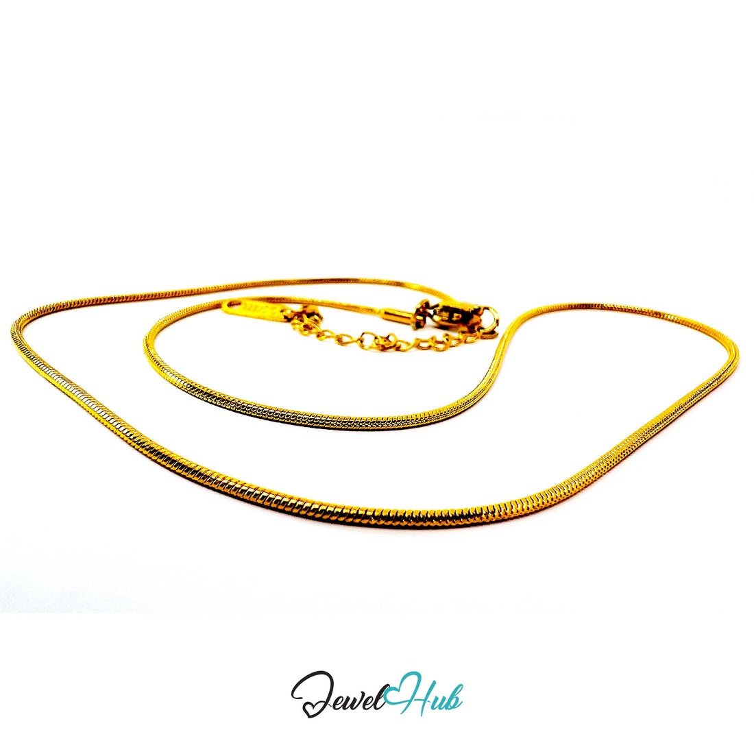 Gold Stainless Steel Snake Chain Necklace 1.2mm | 40+5cm Adjustable