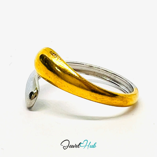 DuoTone SplitBand Ring · Stainless Steel · Adjustable OPQ · Waterproof Everyday Statement CA