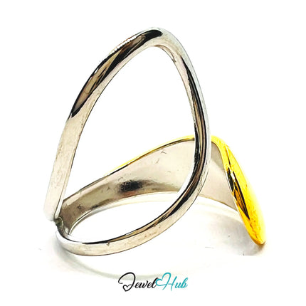 DuoTone CrestLoop Ring · Stainless Steel · Adjustable PQR · Elevated Form CA