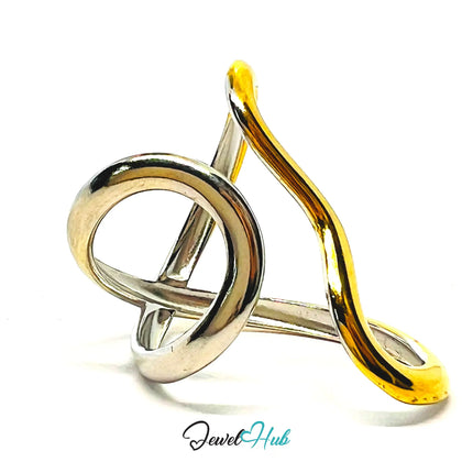 DuoTone DuoSwirl Band Ring · Stainless Steel · Adjustable MNO · Symbolic Motion CA