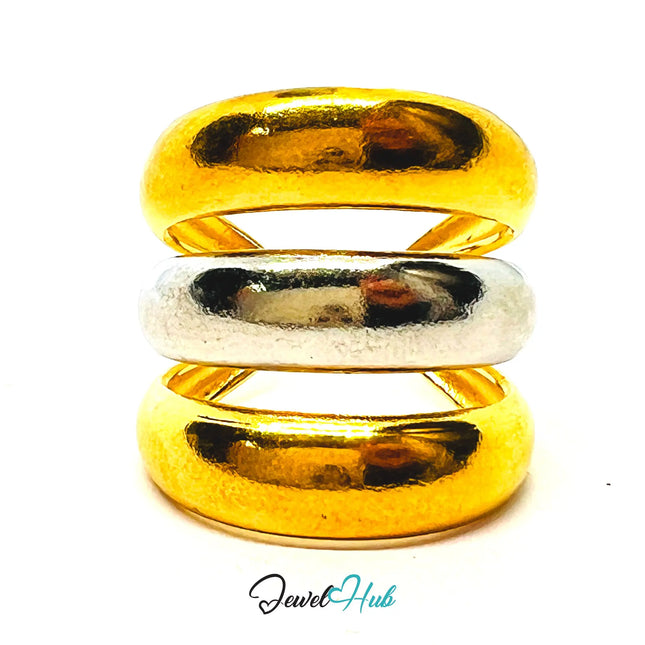 DuoTone TriBand Ring · Stainless Steel · Adjustable NOP · Triple Band Design CA