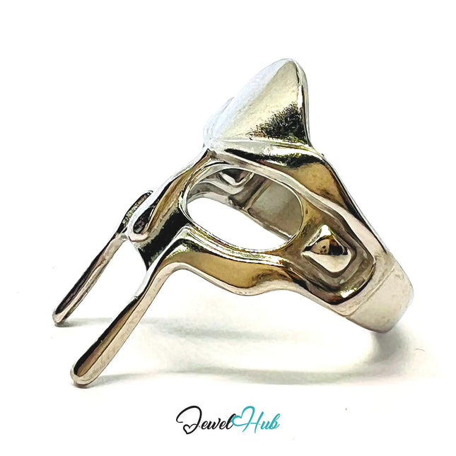 MaskForm Stainless Steel Silver Ring with Adjustable QRS Fit . Hide behind the Mask CA