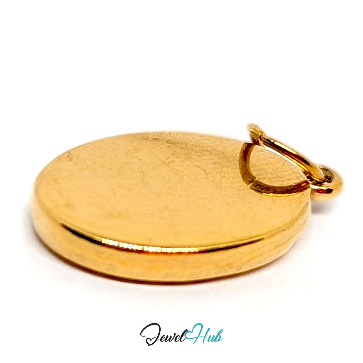 Close-up of the gold-tone oatmeal cookie charm detail - JewelHub