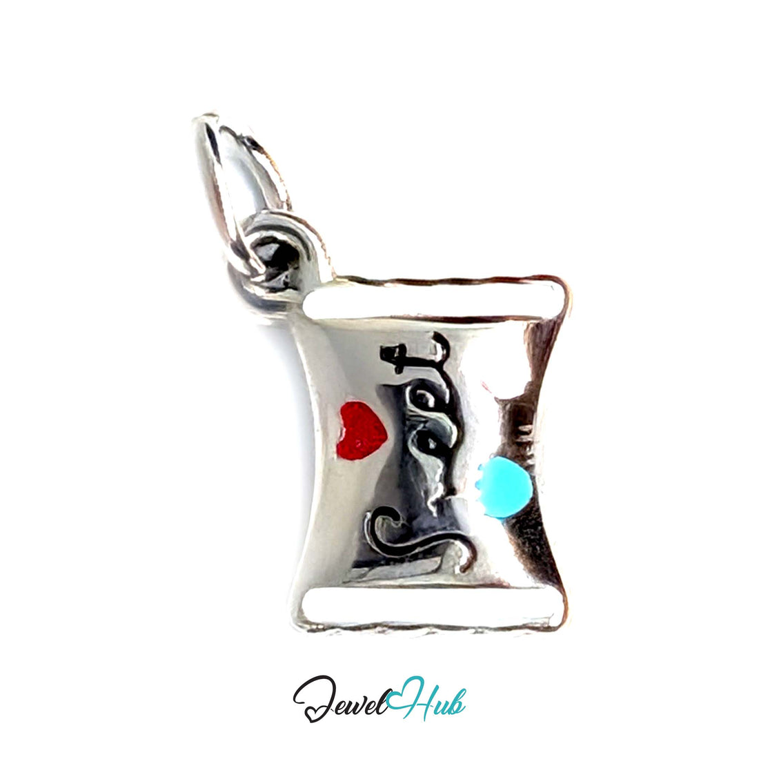 Sweet candy wrapper charm in silver-tone stainless steel - JewelHub