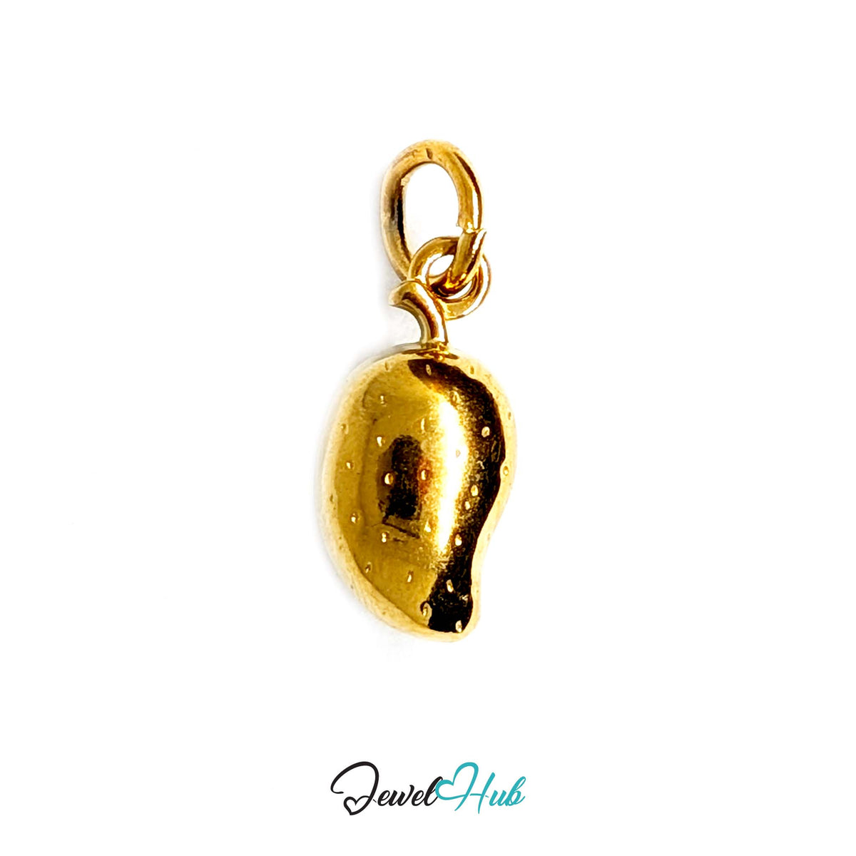 Mango charm in gold-tone stainless steel - JewelHub