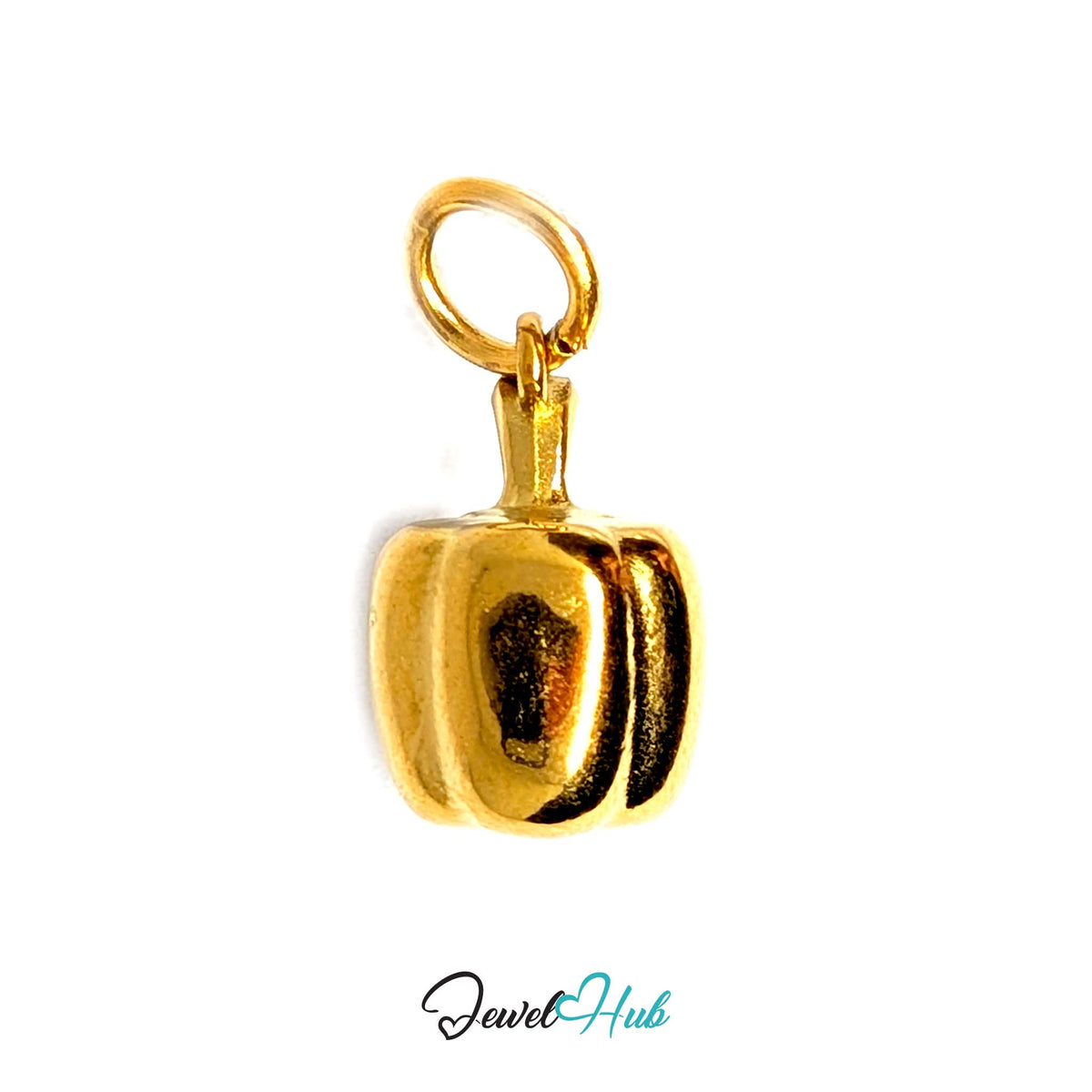 Bell pepper charm in gold-tone stainless steel - JewelHub