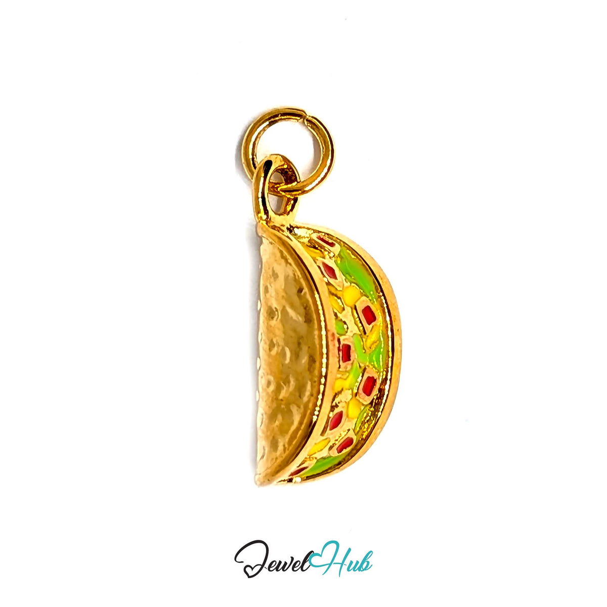 Taco charm in gold-tone stainless steel - JewelHub