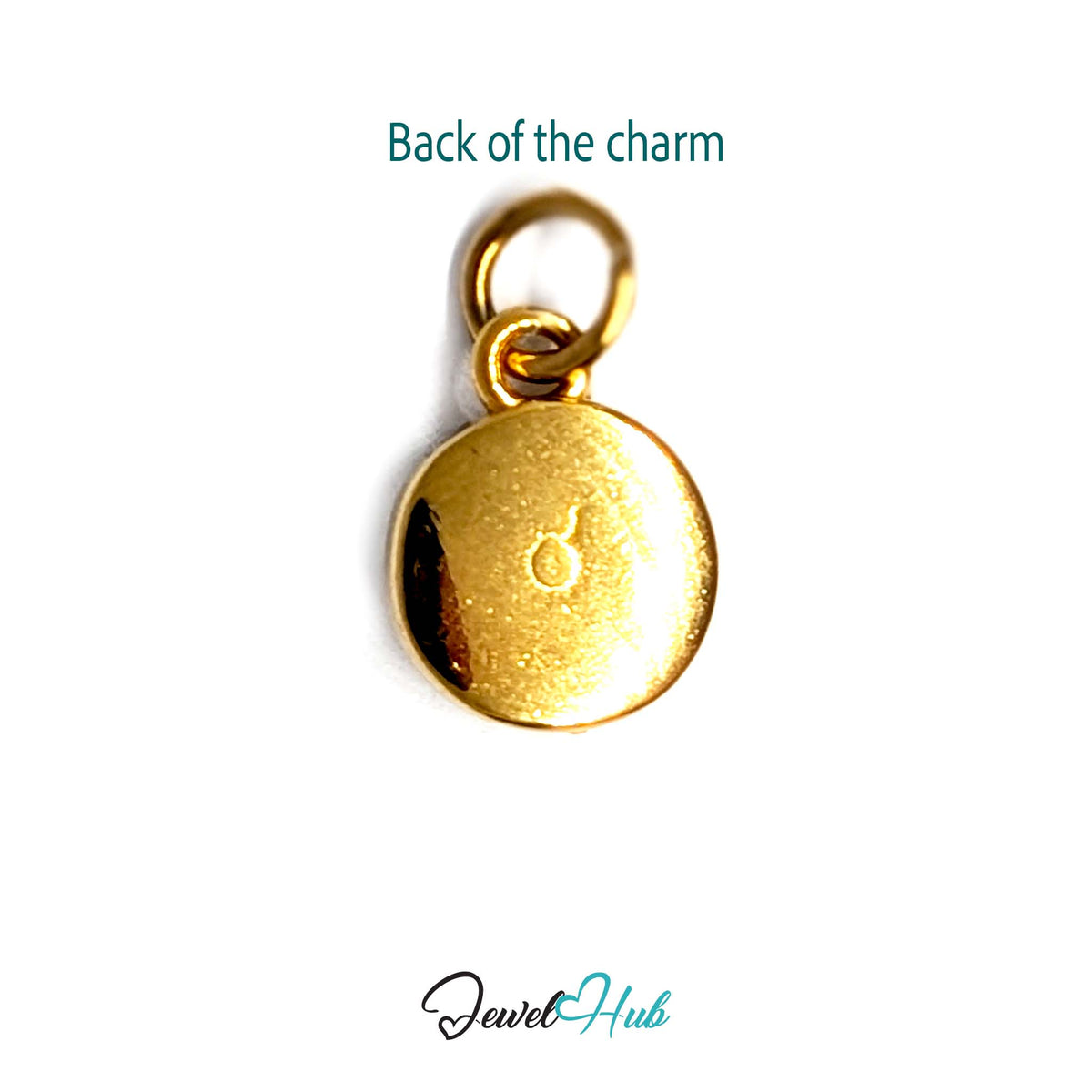 Back of the gold-tone white sun charm - JewelHub