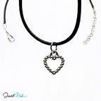 With Faux Leather Necklace