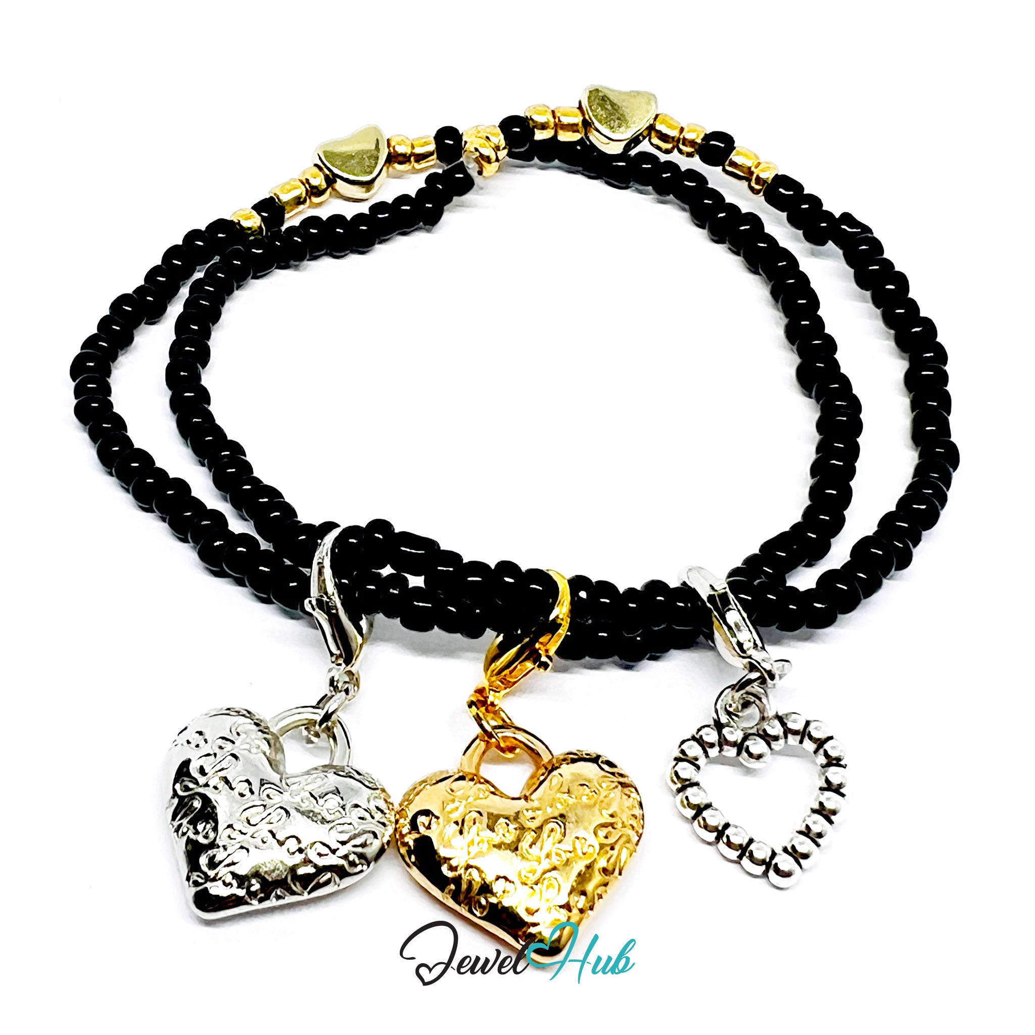MiniCharm™ Heart Series – Symbolic Love Pack (Mixed‑Metal Trio)