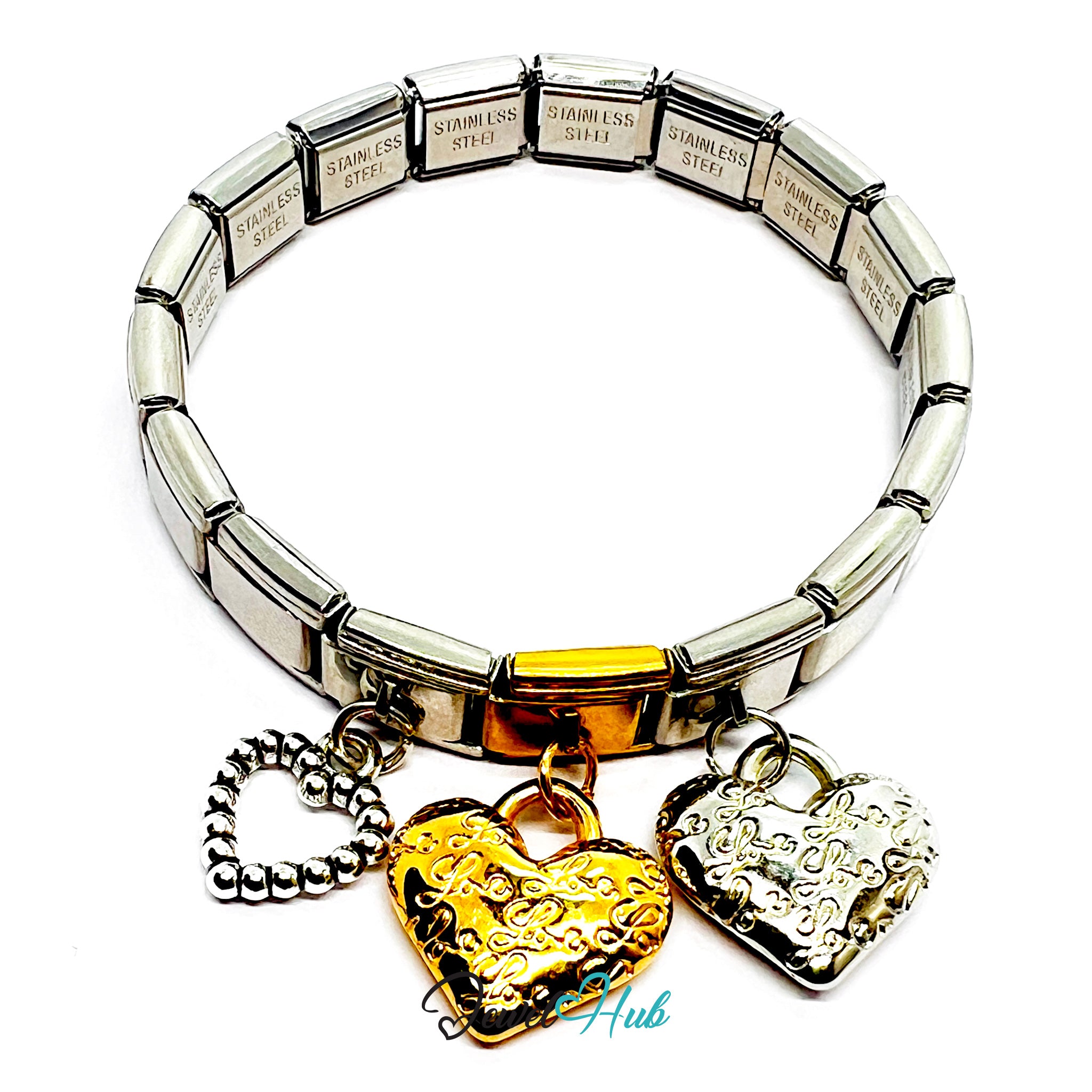 MiniCharm™ Heart Series – Symbolic Love Pack (Mixed‑Metal Trio)