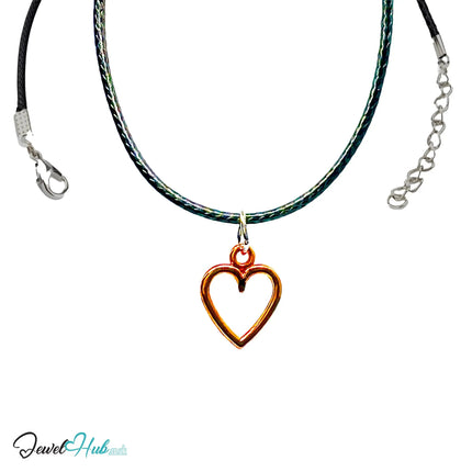 Hollow Heart MiniCharms – Rose Gold & Silver-Plated Charm for Connection | Necklace or Bracelet Options | Zinc Alloy Charms