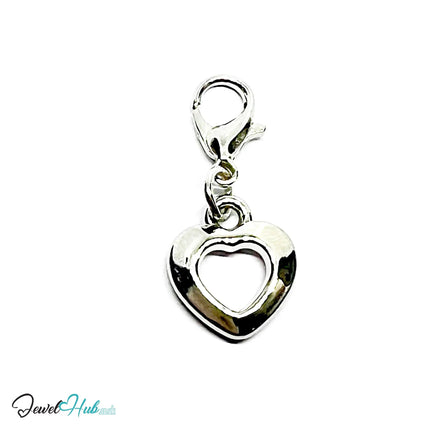 Bolded Hollow Heart MiniCharms – Gold & Silver-Plated Charm with Character | Necklace or Bracelet Options | Zinc Alloy Jewellery