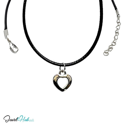 Bolded Hollow Heart MiniCharms – Gold & Silver-Plated Charm with Character | Necklace or Bracelet Options | Zinc Alloy Jewellery