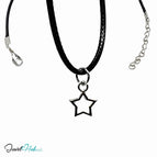 Medium Star / With Faux Leather Necklace