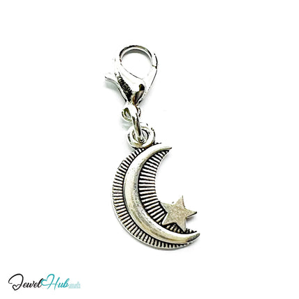 Moon Duo MiniCharms – Silver-Plated MiniCharm for Resonance | Necklace or Bracelet Options | Zinc Alloy Jewellery
