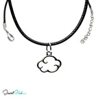 Cloud / With Faux Leather Necklace