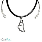 Cloud with Wings / With Faux Leather Necklace