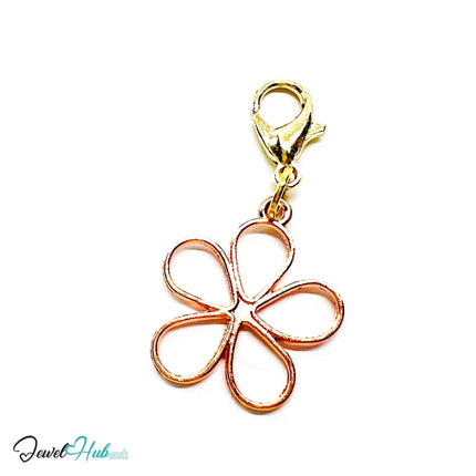 Three-Tone Bloom MiniCharm – Silver, Gold, Rose Gold-Plated | Necklace or Bracelet Options | Premium Copper Jewellery