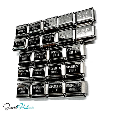 Italian Bracelet – FortunaLink™ Silver Stainless Steel Charm JewelHub