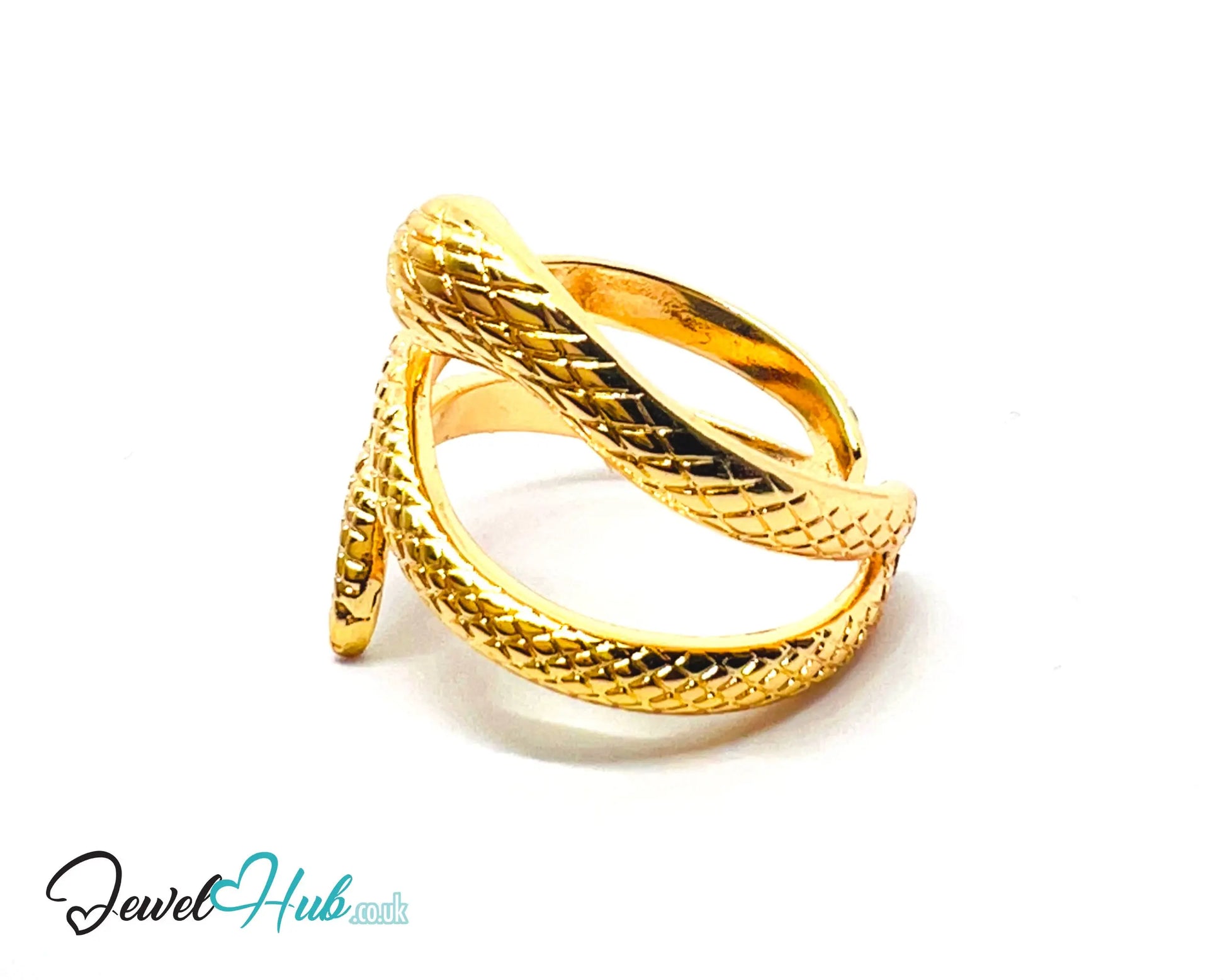 🔱 Gold Snake Wrap Ring – Premium Copper · Gold K Plated · Adjustable (M/N/O/P) · Coiled Serpent Design CT