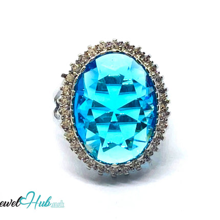 🔱 Radiant Regal Ring – Premium Copper · White K Plated · UK P · US 8 · UK S · UK 9.5 · Over-Cut Center Stone · Halo Zirconia Detail CT