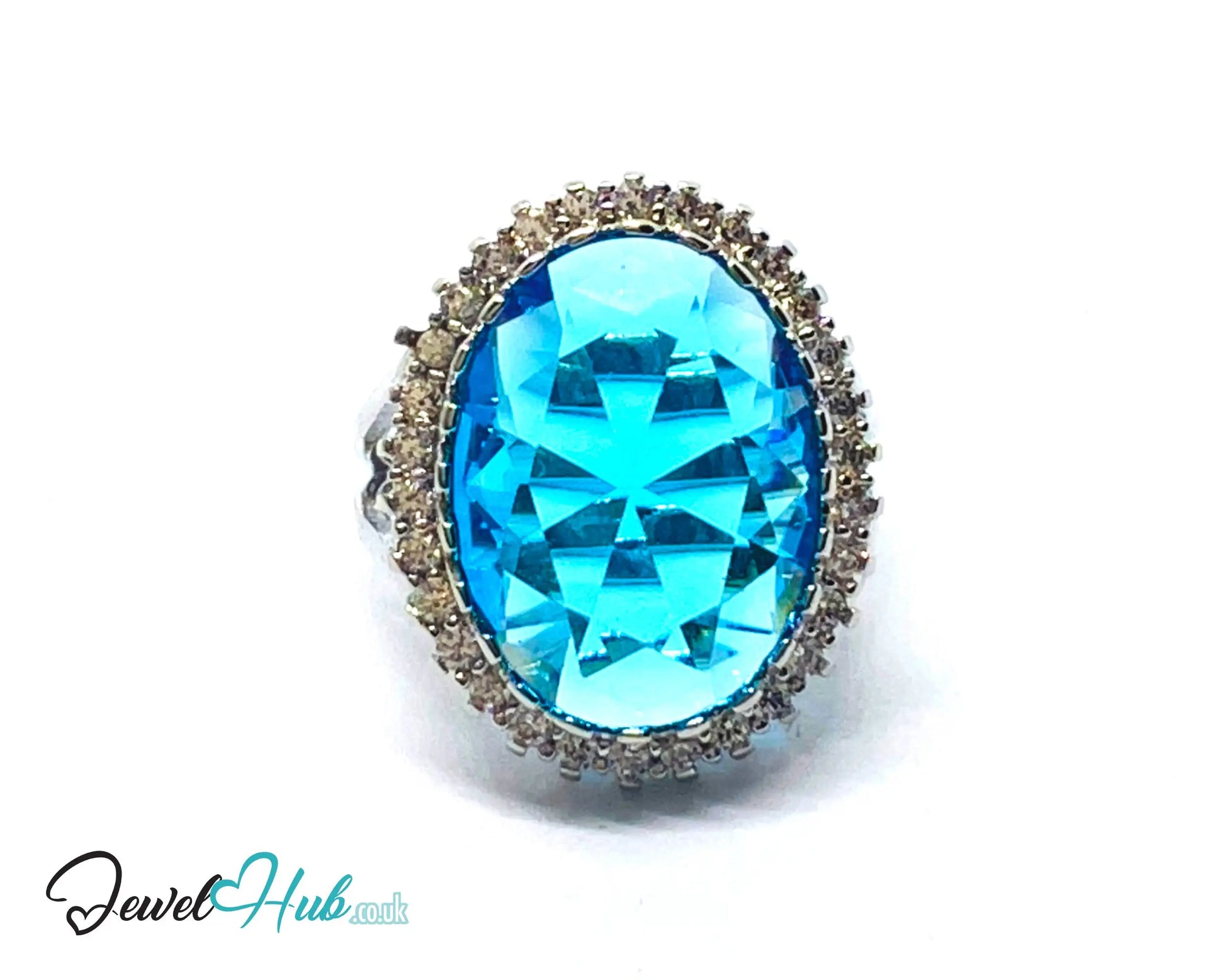 🔱 Radiant Regal Ring – Premium Copper · White K Plated · UK P · US 8 · UK S · UK 9.5 · Over-Cut Center Stone · Halo Zirconia Detail CT